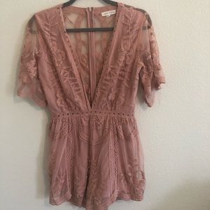 Honey Punch blush romper